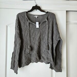 Maurices Open Weave Sweater Top‎ Size XL Mermaidcore Beach Festival Hippie Boho